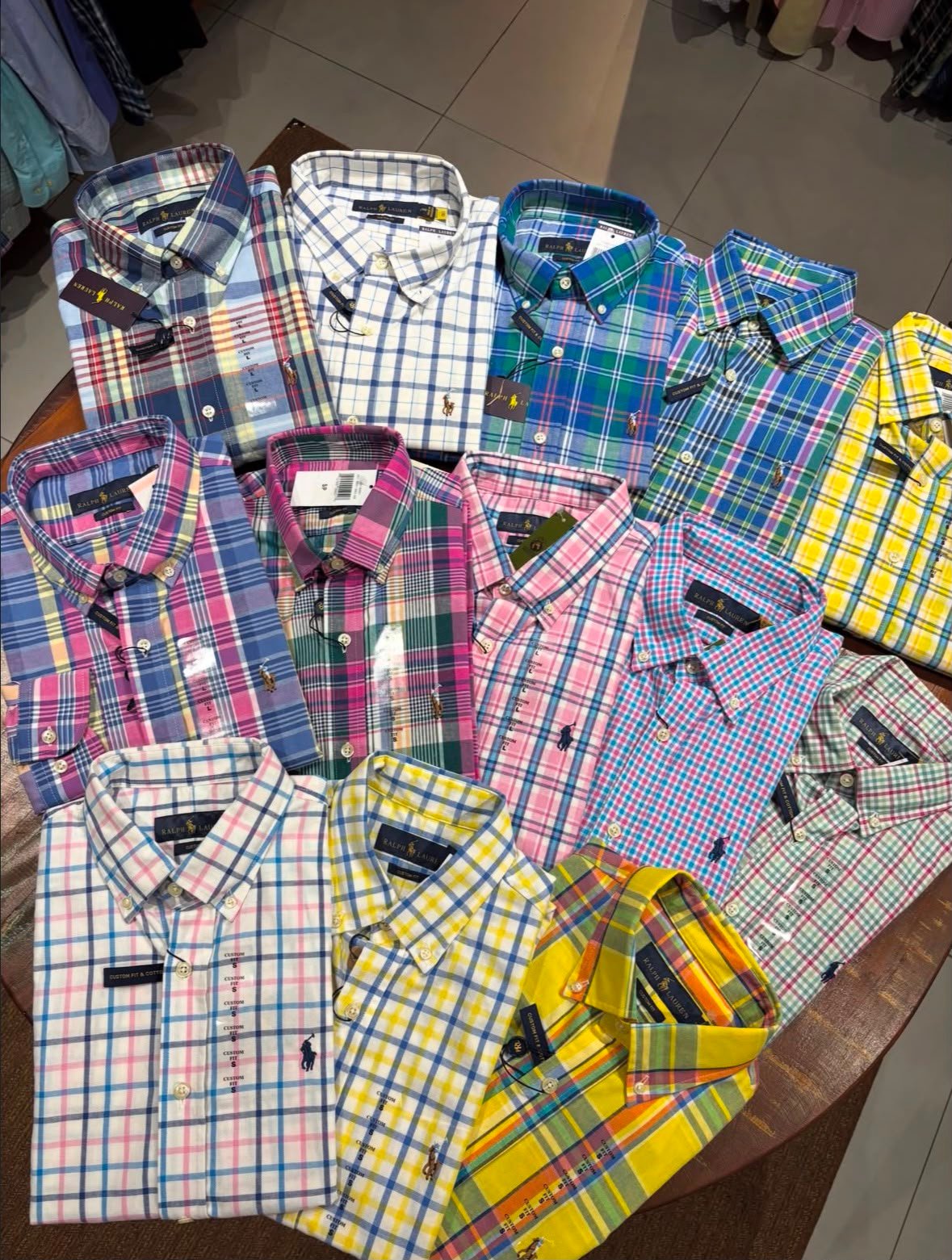 Camisas Ralph Lauren xadrez em várias cores